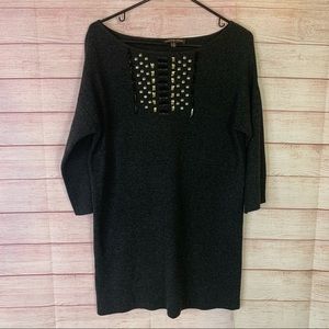 Adrienne Vittadini Short Beaded Sweater‎ Medium